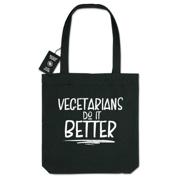 Vegetarians Do It Better Totebag Bio 100% recyclé noir