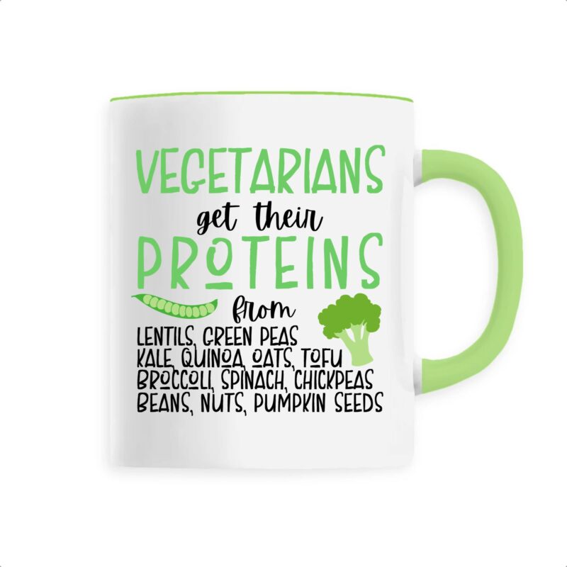 Vegetarians get their Proteins from... Mug