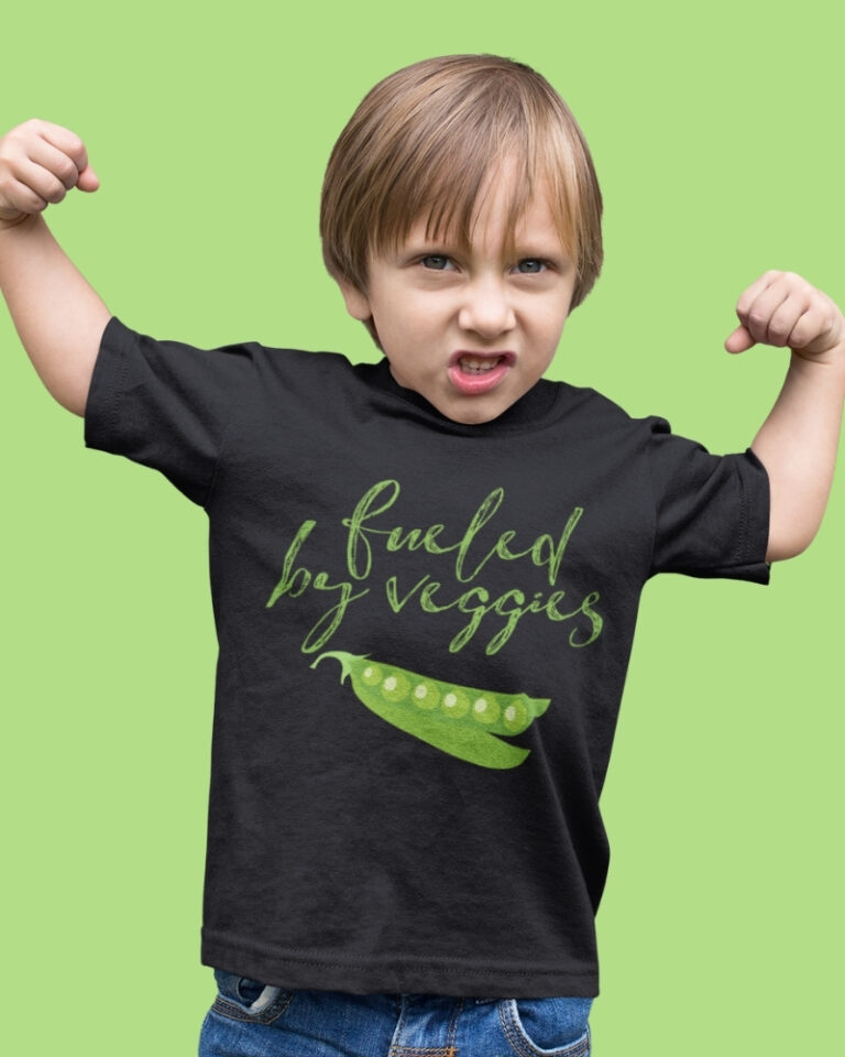 'Fueled by Veggies' T-shirt Coton Bio pour Enfants