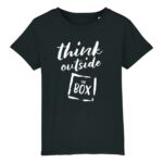 Think Outside the Box T-shirt Noir Enfant Coton Bio