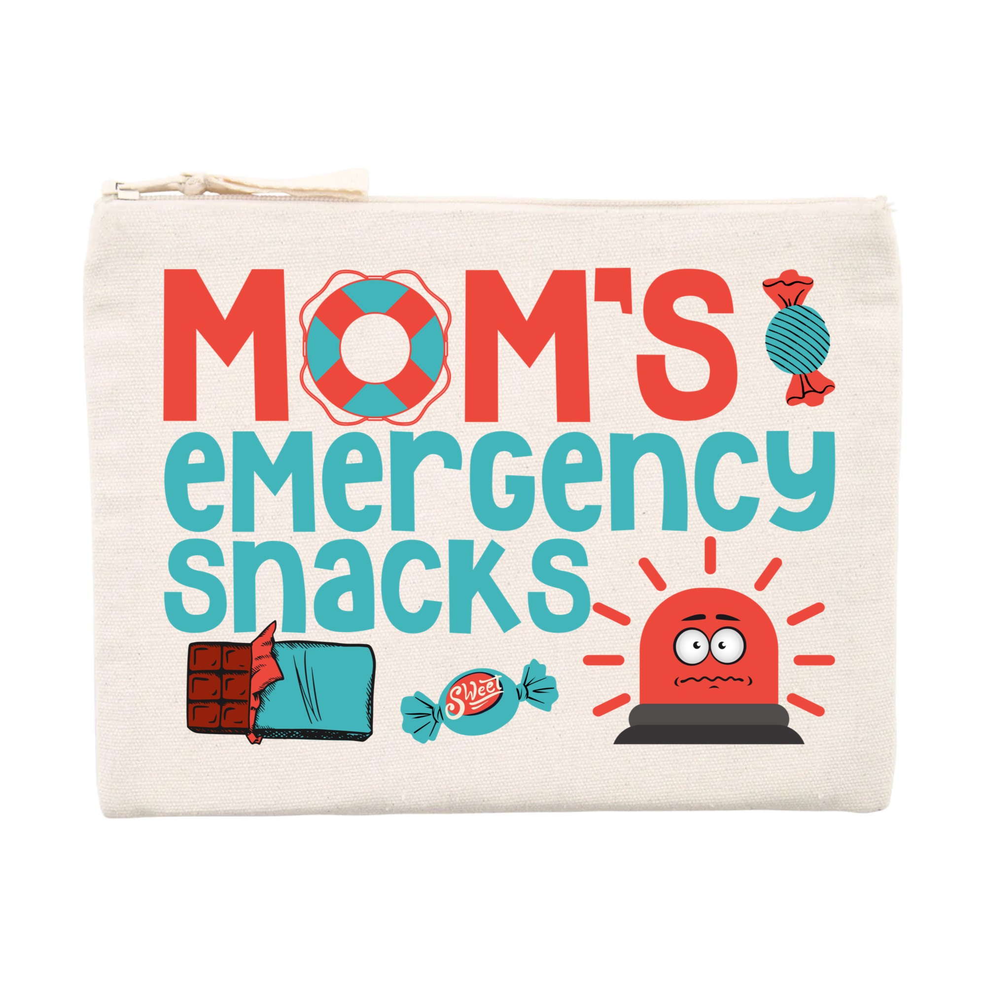 Mom`s Emergency Snacks Pochette coton recycle