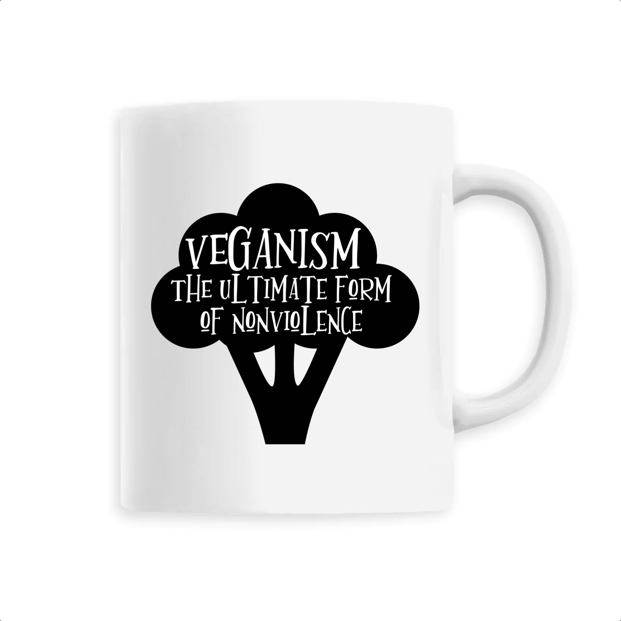 Veganism: The ultimate form of nonviolence (Le véganisme est la forme ultime de non-violence) Mug