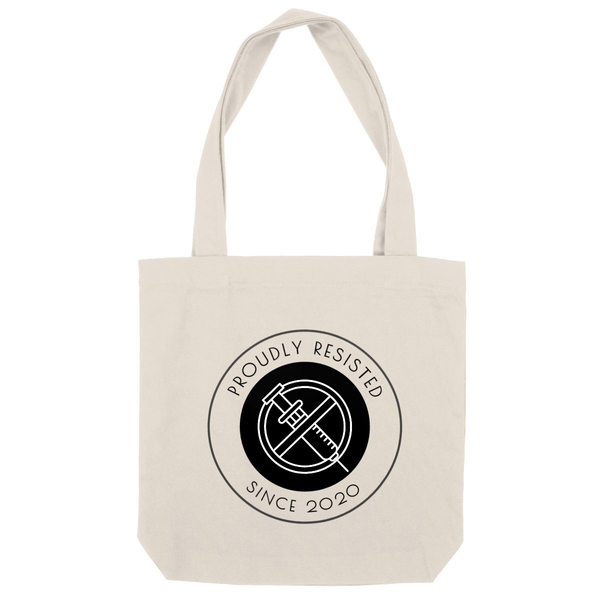 Proudly Resisted Since 2020 Covid Sac Tote Blanc